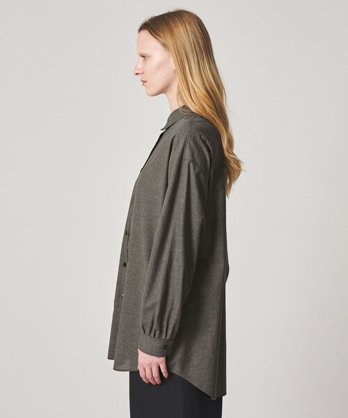 Steven Alan(スティーブンアラン)の「<Steven Alan>メランジ コットン ドルマン スリーブ シャツ(シャツ/ブラウス・レディース・ダークグレー/ベージュ・S/M)」の8枚目の写真