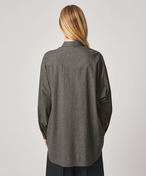 Steven Alan(スティーブンアラン)の「<Steven Alan>メランジ コットン ドルマン スリーブ シャツ(シャツ/ブラウス・レディース・ダークグレー/ベージュ・S/M)」の9枚目の写真