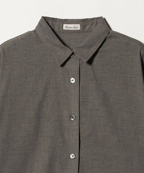 Steven Alan(スティーブンアラン)の「<Steven Alan>メランジ コットン ドルマン スリーブ シャツ(シャツ/ブラウス・レディース・ダークグレー/ベージュ・S/M)」の12枚目の写真