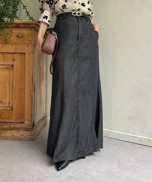 Thevon(ゼボン)の「ライトデニムマーメイドスカート(スカート・レディース・ブラック/ネイビー・S/M)」の2枚目の写真