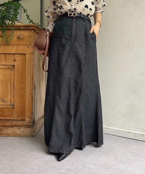 Thevon(ゼボン)の「ライトデニムマーメイドスカート(スカート・レディース・ブラック/ネイビー・S/M)」の3枚目の写真