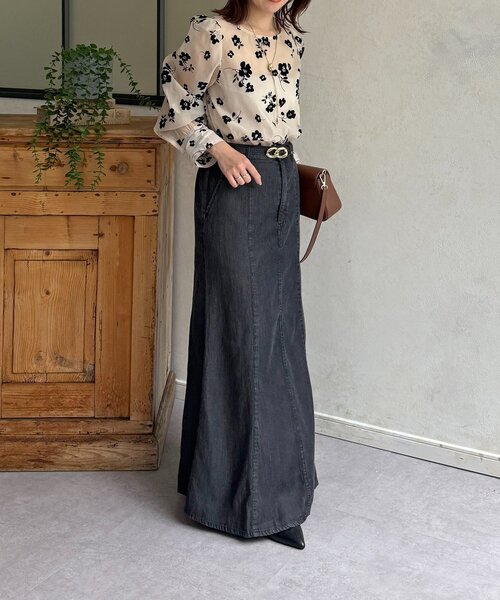 Thevon(ゼボン)の「ライトデニムマーメイドスカート(スカート・レディース・ブラック/ネイビー・S/M)」の9枚目の写真