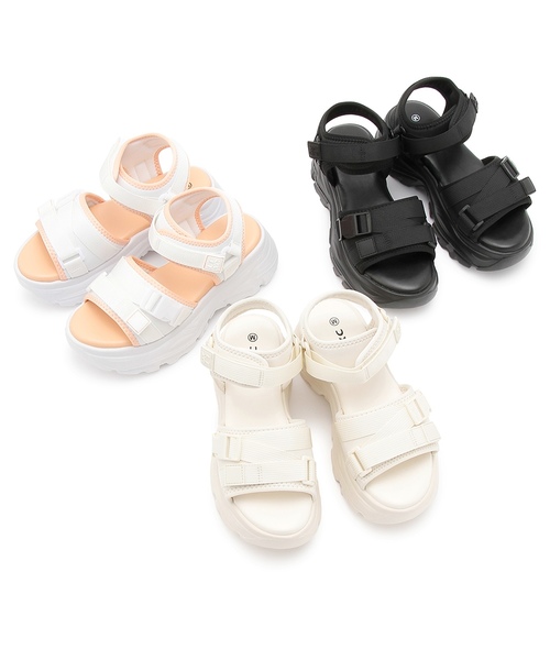 LOVETOXIC(ラブトキシック)の「【LTXC】厚底スポーツサンダル(サンダル・キッズ・アイボリー/オレンジ/ブラック・23-23.5cm/24-24.5cm/22-22.5)」の7枚目の写真