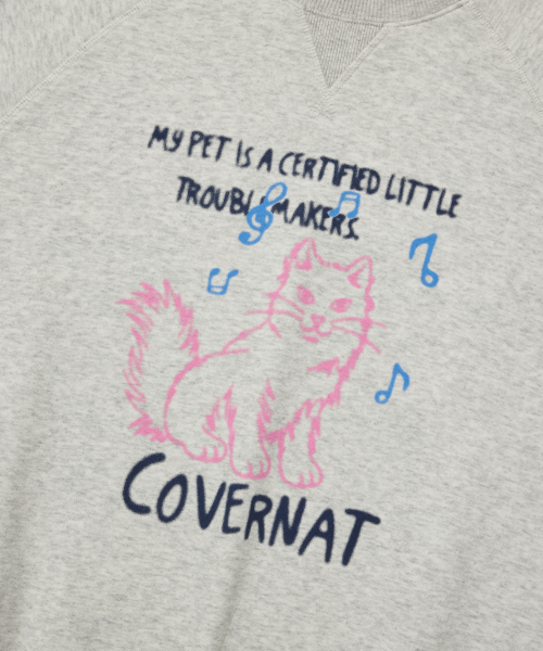 COVERNAT WOMAN（カバーナットウーマン）の「ウーマンキャットグラフィックスウェットヘザーグレー（スウェット・レディース・その他・WS/WM）」の8枚目の写真