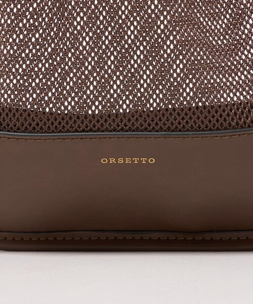 ORSETTO（オルセット）の「＜ORSETTO＞メッシュ コンビ バッグ（ショルダーバッグ・レディース・ブラック/ブラウン系・FREE）」の12枚目の写真