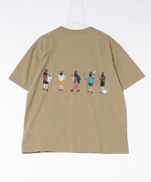 go slow caravan(ゴースローキャラバン)の「modem design/モデムデザイン USATee -色々おじさん-(Tシャツ/カットソー・メンズ・オリーブ/ナチュラル・LARGE/X-LARGE/MEDIUM)」の13枚目の写真
