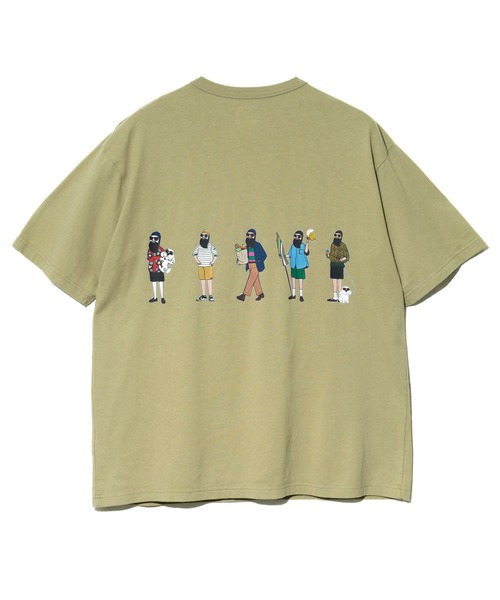 go slow caravan(ゴースローキャラバン)の「modem design/モデムデザイン USATee -色々おじさん-(Tシャツ/カットソー・メンズ・オリーブ/ナチュラル・LARGE/X-LARGE/MEDIUM)」の9枚目の写真