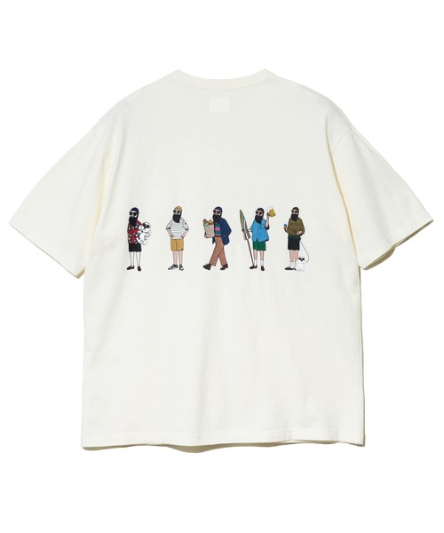go slow caravan(ゴースローキャラバン)の「modem design/モデムデザイン USATee -色々おじさん-(Tシャツ/カットソー・メンズ・オリーブ/ナチュラル・LARGE/X-LARGE/MEDIUM)」の12枚目の写真