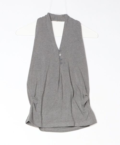 Halter Neck Button Tank Top / ホルターネックボタンタンクトップ