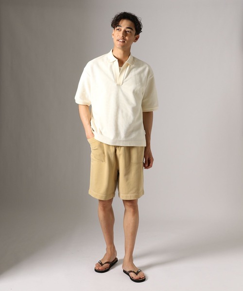 BAYFLOW(ベイフロー)の「スキッパーポロシャツ(Tシャツ/カットソー・メンズ・アイボリー/ブラック・LARGE/MEDIUM)」の18枚目の写真