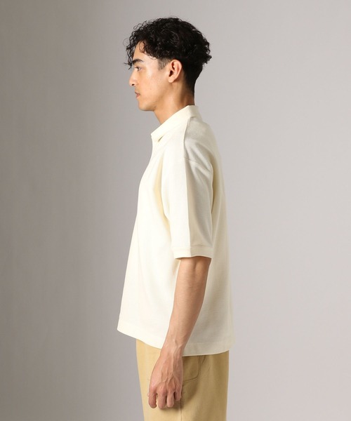BAYFLOW(ベイフロー)の「スキッパーポロシャツ(Tシャツ/カットソー・メンズ・アイボリー/ブラック・LARGE/MEDIUM)」の8枚目の写真