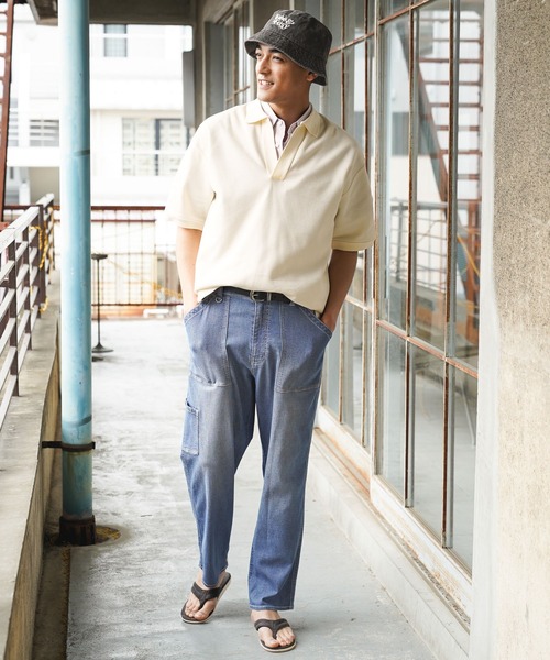 BAYFLOW(ベイフロー)の「スキッパーポロシャツ(Tシャツ/カットソー・メンズ・アイボリー/ブラック・LARGE/MEDIUM)」の21枚目の写真