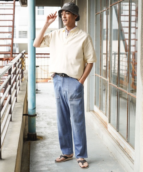 BAYFLOW(ベイフロー)の「スキッパーポロシャツ(Tシャツ/カットソー・メンズ・アイボリー/ブラック・LARGE/MEDIUM)」の22枚目の写真