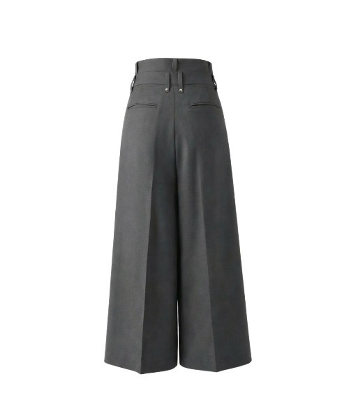 TAJEN:T(タジェント)の「【TAJEN:T】DOUBLE WAIST WIDE SLACKS/ダブルウエストワイドスラックス(スラックス・レディース・グレー/ブラック・2/1)」の3枚目の写真
