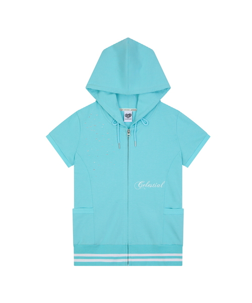 SY ANGEL HOOD ZIP UP (BLUE)