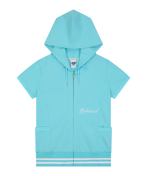 LUVISTRUE（ラヴイズトゥルー）の「SY ANGEL HOOD ZIP UP(BLUE)（パーカー・レディース・その他・FREE）」の3枚目の写真