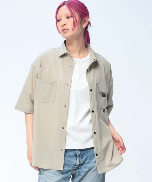 GERRY(ジェリー)の「GERRY (ジェリー) 半袖シャツ ナイロン ユニセックス 両ポケット ストレッチ シャツ(シャツ/ブラウス・メンズ・ブラック/ブラウン/サンドグレー・L/M/LL)」の9枚目の写真
