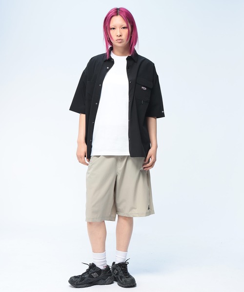 GERRY(ジェリー)の「GERRY (ジェリー) 半袖シャツ ナイロン ユニセックス 両ポケット ストレッチ シャツ(シャツ/ブラウス・メンズ・ブラック/ブラウン/サンドグレー・L/M/LL)」の5枚目の写真