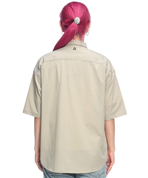 GERRY(ジェリー)の「GERRY (ジェリー) 半袖シャツ ナイロン ユニセックス 両ポケット ストレッチ シャツ(シャツ/ブラウス・メンズ・ブラック/ブラウン/サンドグレー・L/M/LL)」の13枚目の写真