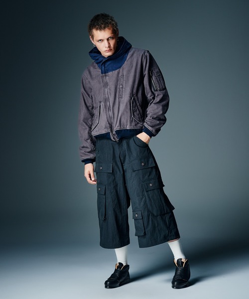 glamb（グラム）の「Asymmetry Cropped Cargo Pants / アシンメトリークロップドカーゴパンツ（カーゴパンツ・メンズ・ブラック/カーキ・S/M/L）」の7枚目の写真