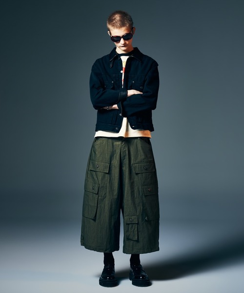 glamb（グラム）の「Asymmetry Cropped Cargo Pants / アシンメトリークロップドカーゴパンツ（カーゴパンツ・メンズ・ブラック/カーキ・S/M/L）」の14枚目の写真