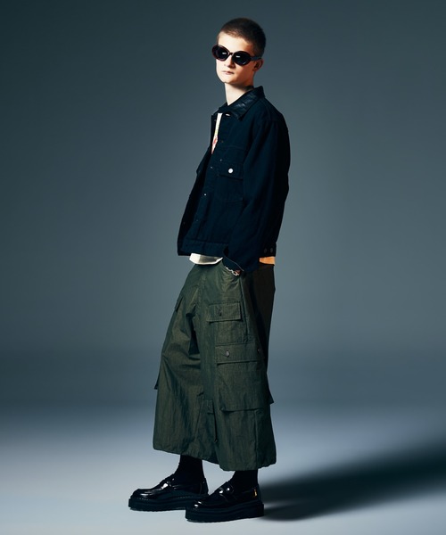 glamb（グラム）の「Asymmetry Cropped Cargo Pants / アシンメトリークロップドカーゴパンツ（カーゴパンツ・メンズ・ブラック/カーキ・S/M/L）」の15枚目の写真