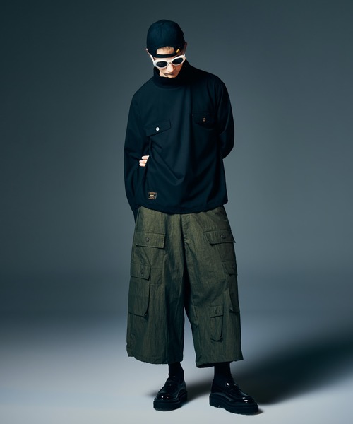 glamb（グラム）の「Asymmetry Cropped Cargo Pants / アシンメトリークロップドカーゴパンツ（カーゴパンツ・メンズ・ブラック/カーキ・S/M/L）」の16枚目の写真