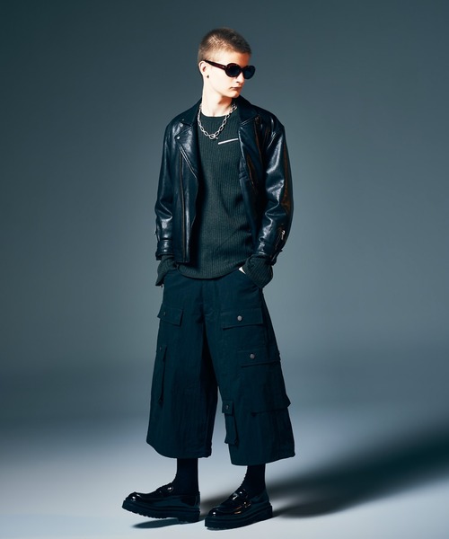 glamb（グラム）の「Asymmetry Cropped Cargo Pants / アシンメトリークロップドカーゴパンツ（カーゴパンツ・メンズ・ブラック/カーキ・S/M/L）」の18枚目の写真