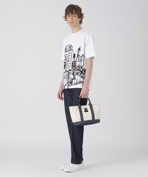 BLACK LABEL CRESTBRIDGE(ブラックレーベル・クレストブリッジ)の「【一部店舗限定】クレストブリッジチェックベアワッペンドライバーズトート(トートバッグ・メンズ・オフホワイト/ネイビー・FREE)」の4枚目の写真