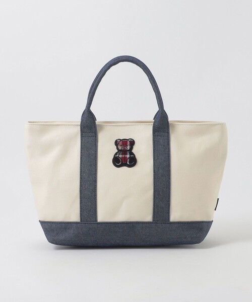 BLACK LABEL CRESTBRIDGE(ブラックレーベル・クレストブリッジ)の「【一部店舗限定】クレストブリッジチェックベアワッペンドライバーズトート(トートバッグ・メンズ・オフホワイト/ネイビー・FREE)」の8枚目の写真
