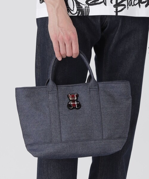 BLACK LABEL CRESTBRIDGE(ブラックレーベル・クレストブリッジ)の「【一部店舗限定】クレストブリッジチェックベアワッペンドライバーズトート(トートバッグ・メンズ・オフホワイト/ネイビー・FREE)」の9枚目の写真