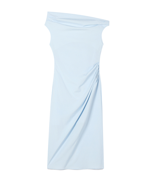 REORG(リオルグ)の「WA UNBALANCED DRAPE SLEEVELESS OPS SKY BLUE(ワンピース・レディース・その他・SMALL/MEDIUM)」の4枚目の写真