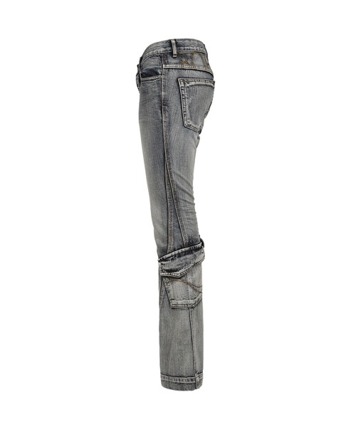 BOHEMSEO(ボヘミアンソウル)の「WASHED BLUE CARGO BOOTCUT(デニムパンツ・レディース・ブルー・LARGE/MEDIUM/SMALL)」の3枚目の写真