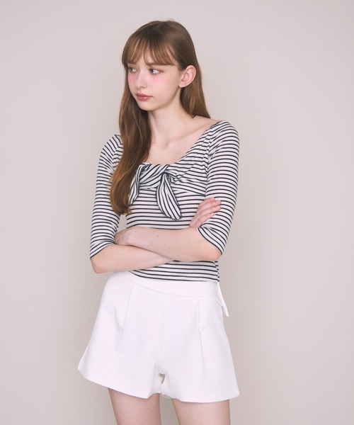 Noelie(ノエリー)の「リブフロントリボンT(Tシャツ/カットソー・レディース・ホワイト/その他・FREE)」の21枚目の写真