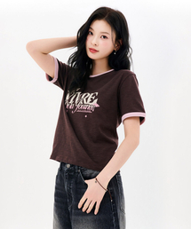 レディーススラブリンガー半袖Tシャツ-FBRG5892D08