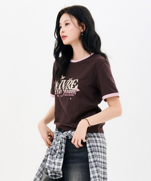 CHASECULT(チェイスカルト)の「レディーススラブリンガー半袖Tシャツ-FBRG5892D08(Tシャツ/カットソー・レディース・ブラウン・90/85)」の5枚目の写真