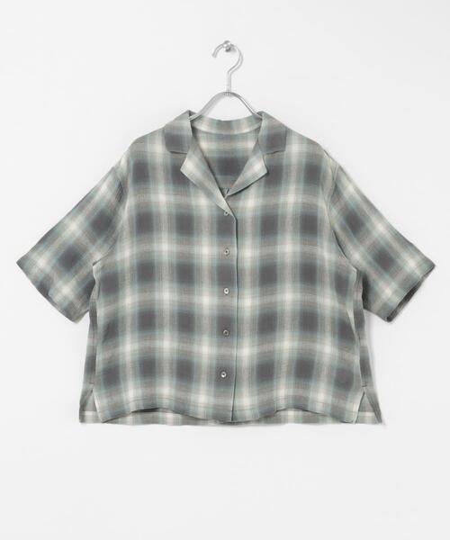 FORK&SPOON(フォークアンドスプーン)の「FORK&SPOON メッシュチェックシャツ(シャツ/ブラウス・レディース・グリーン系その他/ブラウン・1)」の13枚目の写真