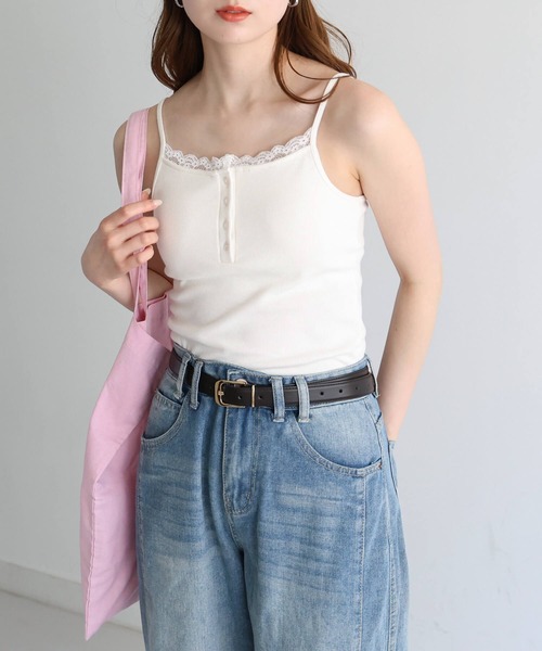 tiptop(ティップトップ)の「厚テレコヘンリーカップ付きキャミ(キャミソール・レディース・ホワイト系その他2/ホワイト系その他/ブラック系その他/ホワイト系その他3/ブラック/オフホワイト・FREE/SHORT)」の11枚目の写真