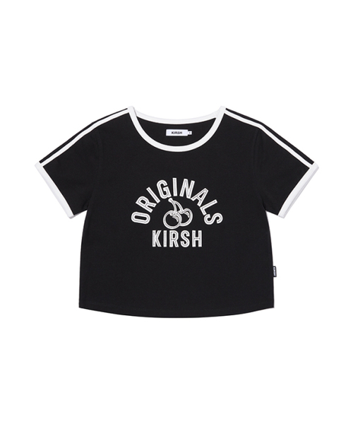 KIRSH（キルシー）の「アーチチェリー配色アップリケTシャツ[ブラック]（Tシャツ/カットソー・レディース・その他・MEDIUM/SMALL）」の2枚目の写真