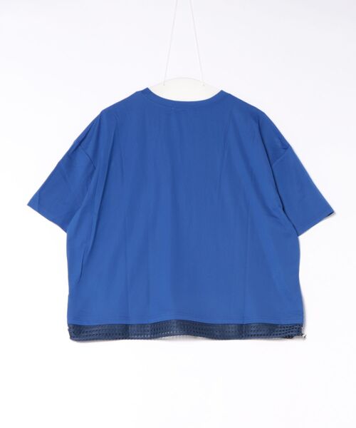 BITTOKO(ビットコ)の「メッシュポケットT(Tシャツ/カットソー・レディース・ブルー/ホワイト・FREE)」の3枚目の写真
