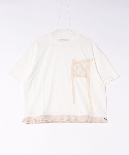 BITTOKO(ビットコ)の「メッシュポケットT(Tシャツ/カットソー・レディース・ブルー/ホワイト・FREE)」の4枚目の写真