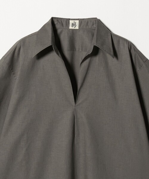 allery(アレリー)の「【別注】<allery>スキッパー ショートスリーブ シャツ(シャツ/ブラウス・メンズ・ブラウン系/ブラック・M/L)」の8枚目の写真