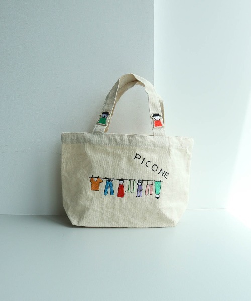 CASA PICONE（カーサピッコーネ）の「刺繍ミニトートバッグ（トートバッグ・レディース・C/D/I/G/A/B/F/J/E/H・FREE）」の2枚目の写真