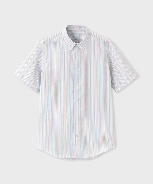 Paul Smith（ポールスミス）の「"Signature Stripe" 半袖シャツ / 263313 127Y（シャツ/ブラウス・メンズ・ホワイト系その他/マルチ・SMALL/MEDIUM/LARGE/X-LARGE/XX-LARGE）」の2枚目の写真