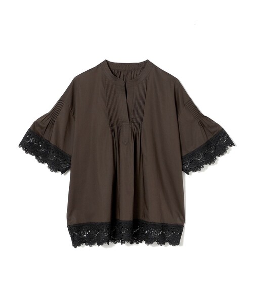 SHIPS(シップス)の「〈手洗い可能〉トリム レース ピンタック スキッパー ブラウス(シャツ/ブラウス・レディース・オフホワイト/ブラウン/ブラック・ONE SIZE)」の16枚目の写真