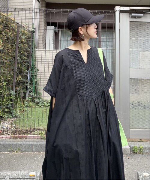 notch.（ノッチ）の「［高身長さんサイズ有］【notch. by KR 】フロント刺繍スキッパーワンピース（ワンピース・レディース・ネイビー/オフホワイト/ライトブルー/ブラック・TM/M）」の15枚目の写真