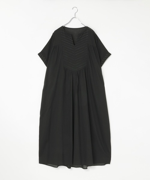 notch.（ノッチ）の「［高身長さんサイズ有］【notch. by KR 】フロント刺繍スキッパーワンピース（ワンピース・レディース・ネイビー/オフホワイト/ライトブルー/ブラック・TM/M）」の14枚目の写真