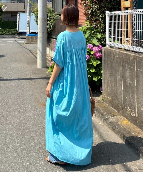 notch.（ノッチ）の「［高身長さんサイズ有］【notch. by KR 】フロント刺繍スキッパーワンピース（ワンピース・レディース・ネイビー/オフホワイト/ライトブルー/ブラック・TM/M）」の7枚目の写真