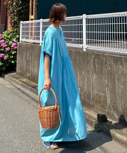 notch.（ノッチ）の「［高身長さんサイズ有］【notch. by KR 】フロント刺繍スキッパーワンピース（ワンピース・レディース・ネイビー/オフホワイト/ライトブルー/ブラック・TM/M）」の10枚目の写真