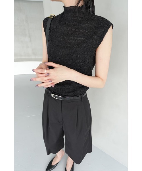 Random shirring tops(ランダム シャーリング トップス)（Tシャツ